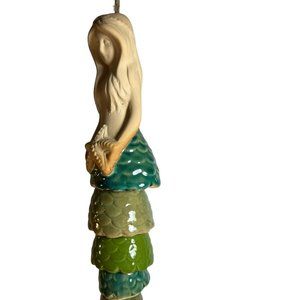 Retired Ceramic Mermaid Wind Chime By Cracker Barrel